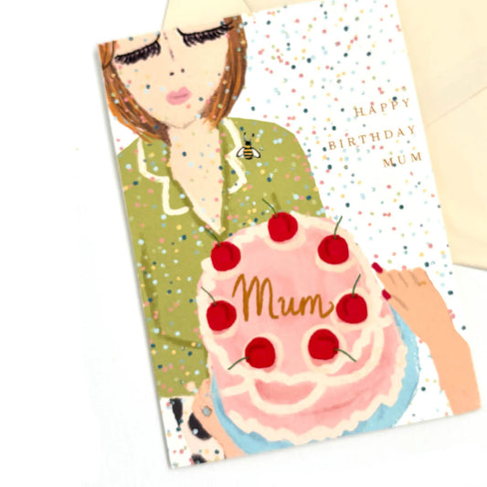 Nelly Castro Happy Birthday Mum Greeting Card