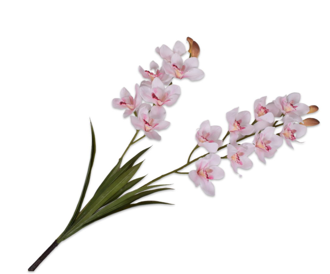 Silk-ka Cymbidium W/Leaf Pink Lt 86 Cm