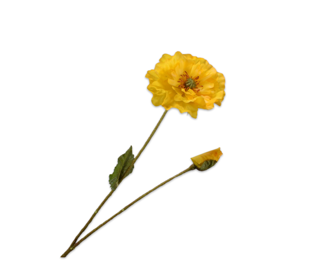 Silk-ka Poppy Spray Yellow Rt