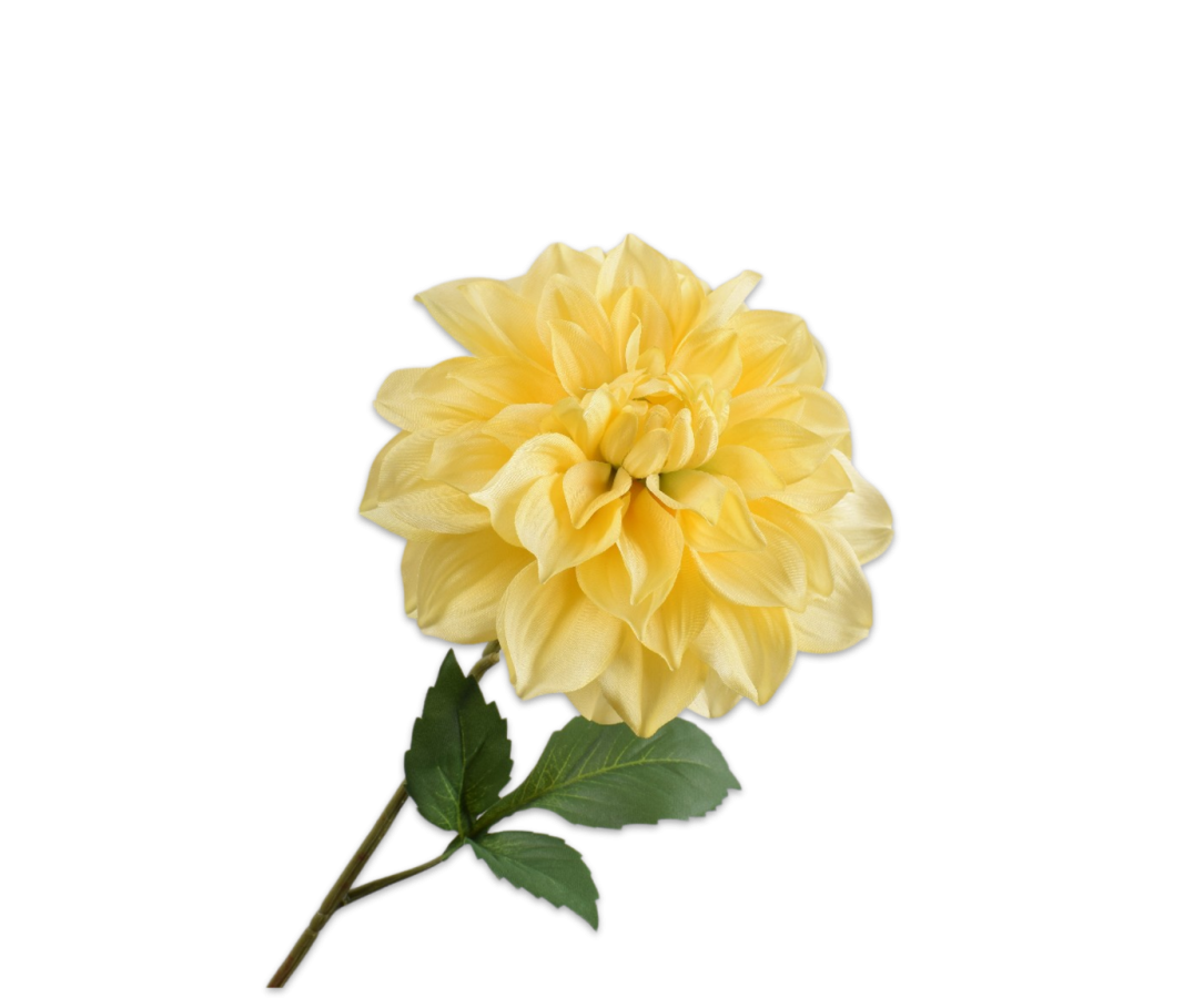 Silk-ka Dahlia Stem Yellow 71 Cm