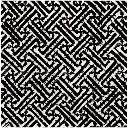 Caspari Fretwork Black Napkin