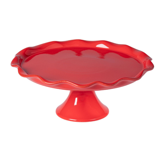 Cook & Host Footed Plate in Red, view 2