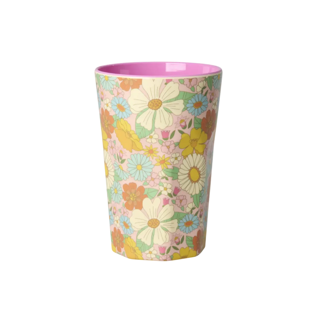 Rice Flower Power Melamine Cup - Dark Pink, view 2