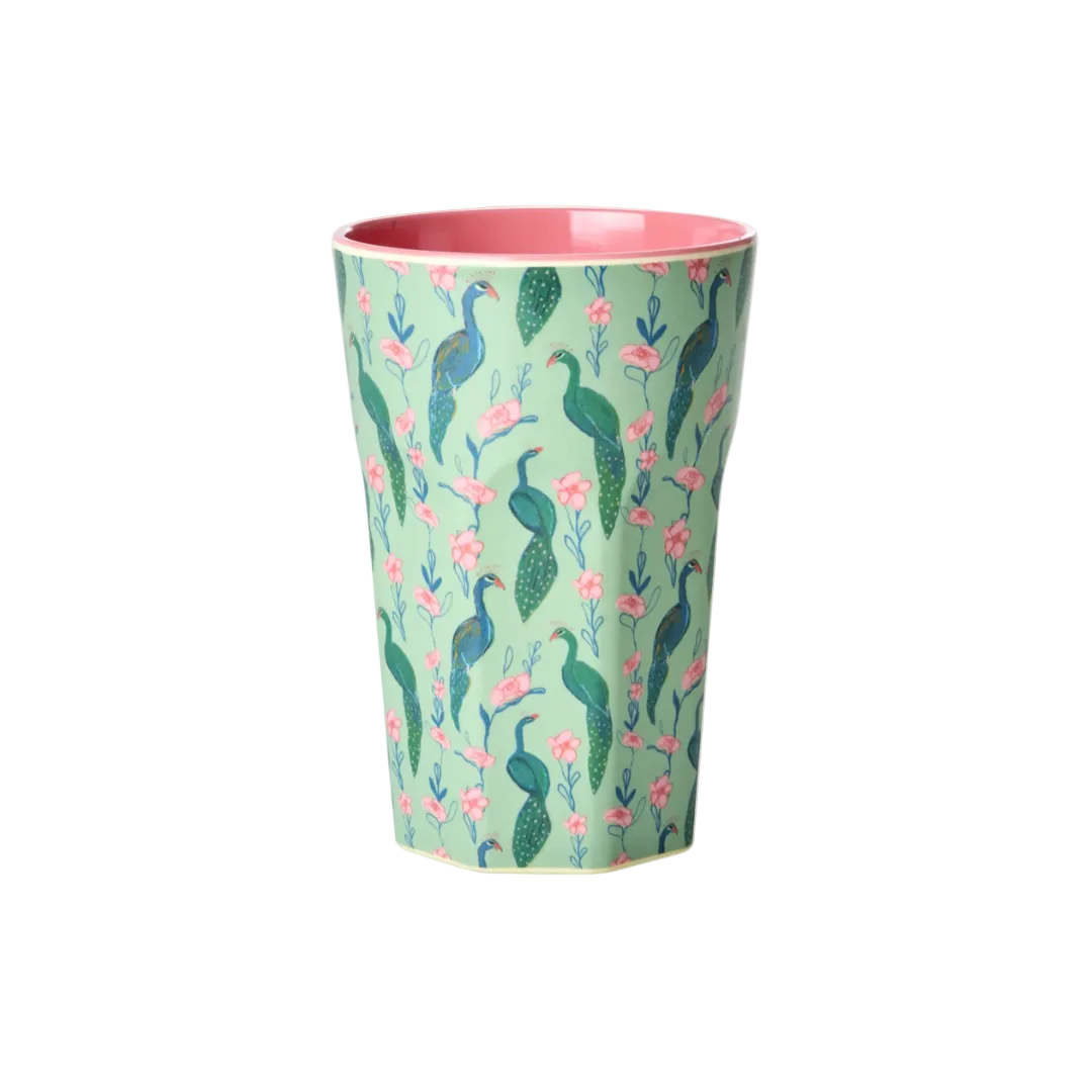 Rice Peacock Power Green Melamine Cup, view 2
