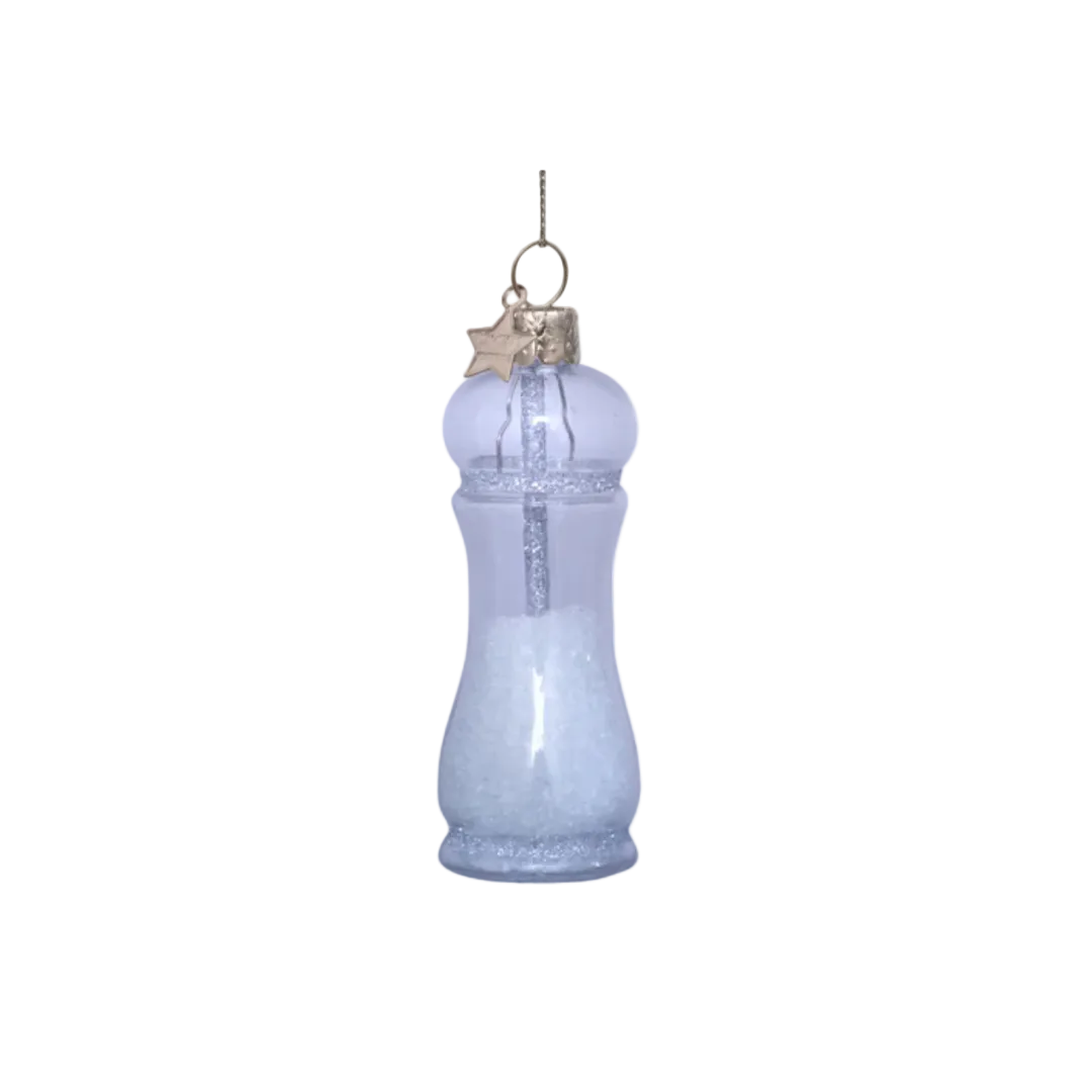 Vondels glass condiment bottle Christmas ornament 9cm, second view