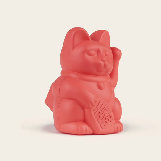 Donkey Lucky Cat Mini Solar Neon Orange