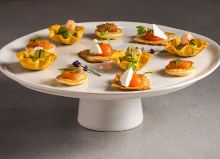 Aparte Footed Cake Stand - White