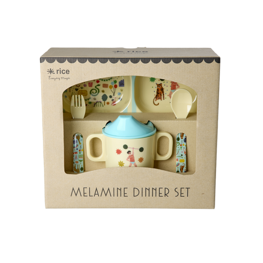 Rice Fun Fair Melamine Baby Dinner Set in Gift Box