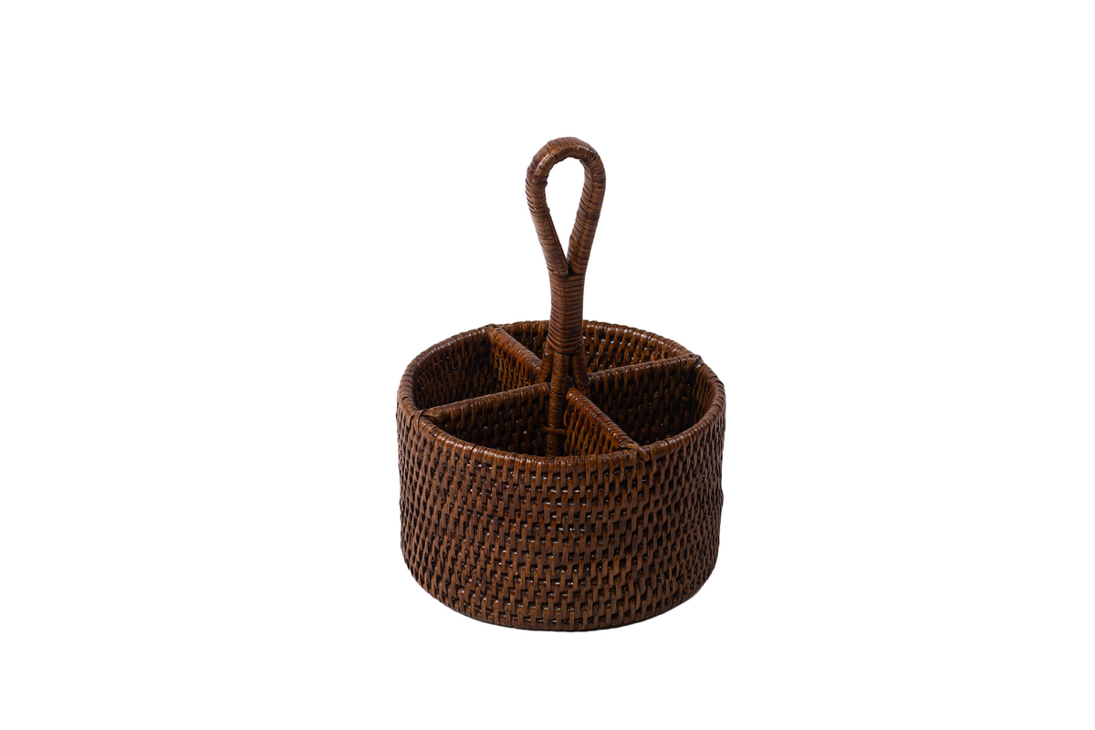 Rattan Utensil Holder by Myanmar Bella Interiors