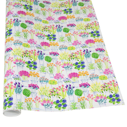 Caspari Flower Market Roll Wrap