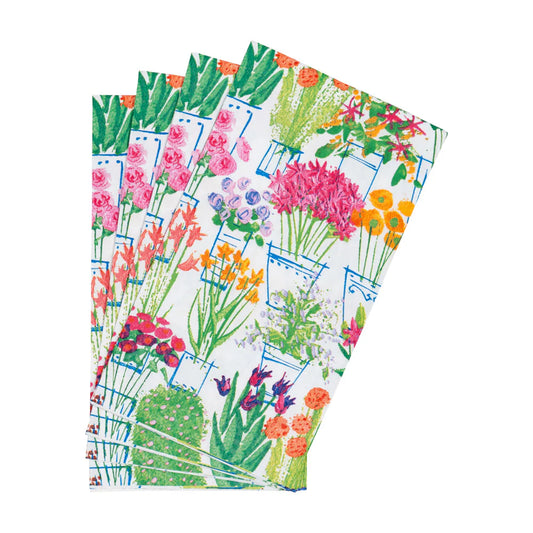 Caspari Flower Market Guest Towel