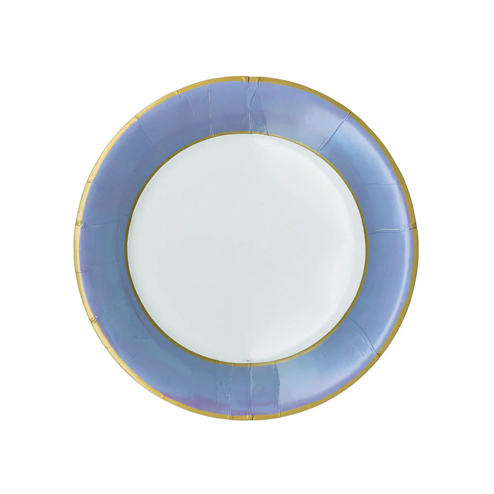 Caspari Watercolor Blue Luxury Paper Plates, view 2