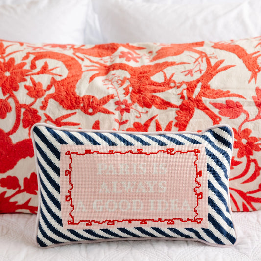 Furbish Paris Needlepoint Pillow