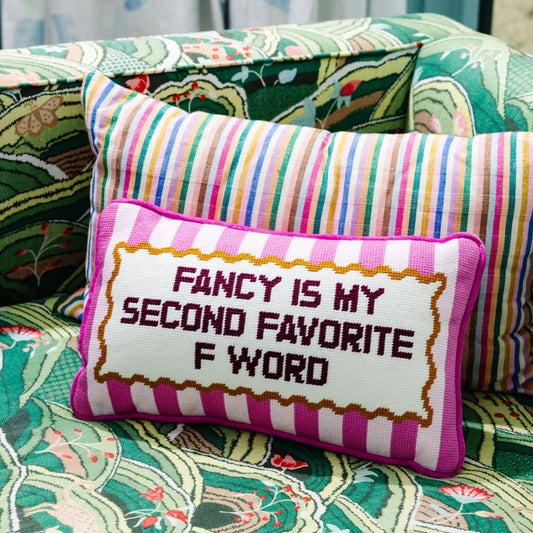 Furbish Fancy Needlepoint Pillow