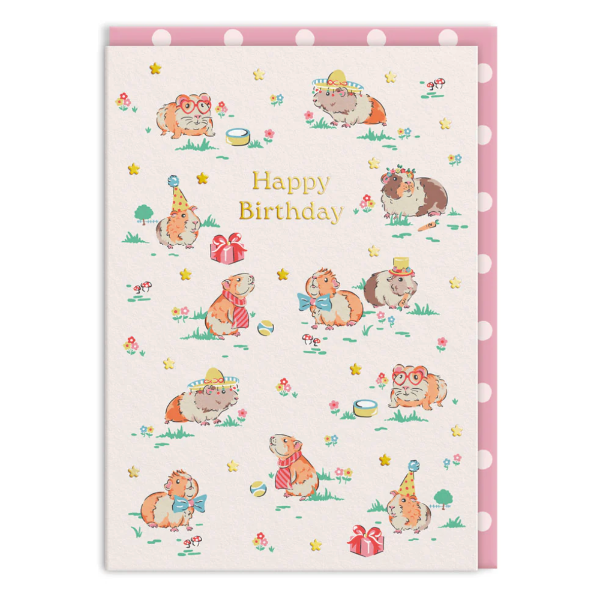 Cath Kidston Guinea Pig Party Greeting Card