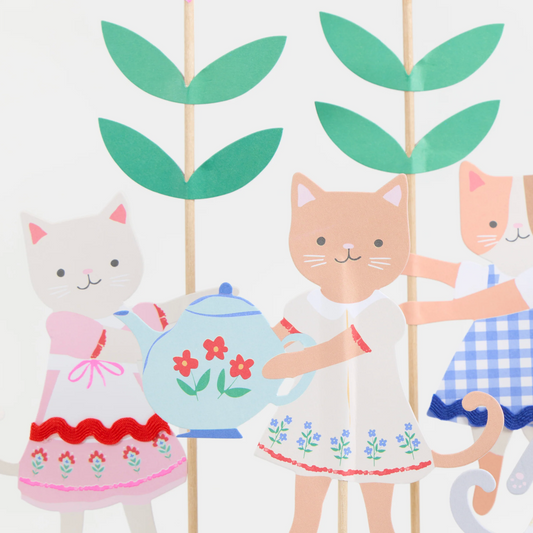 Meri Meri Kitten Club Cake Toppers (Pack of 4 in 4 Designs)