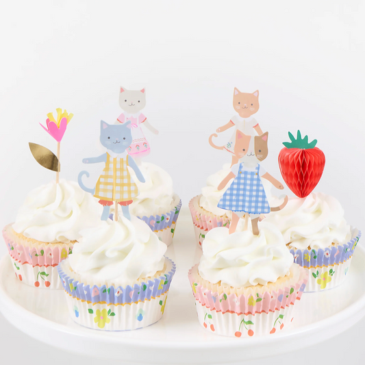 Meri Meri Kitten Club Cupcake Kit (24 Toppers & 24 Cupcake Cases)
