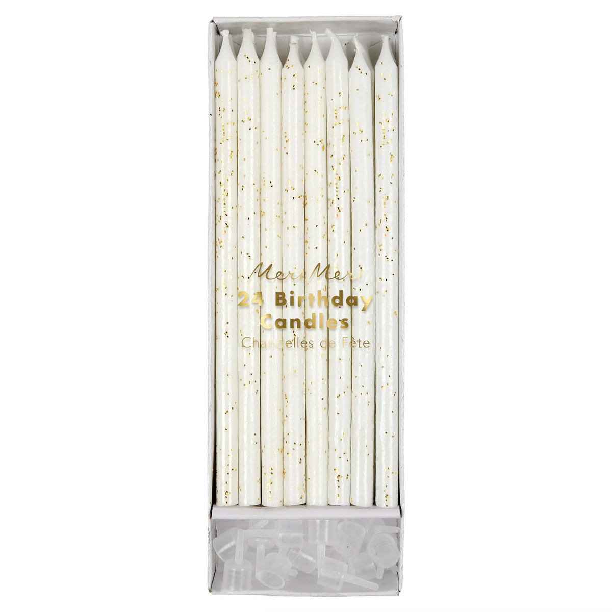 Meri Meri Gold Glitter Candles