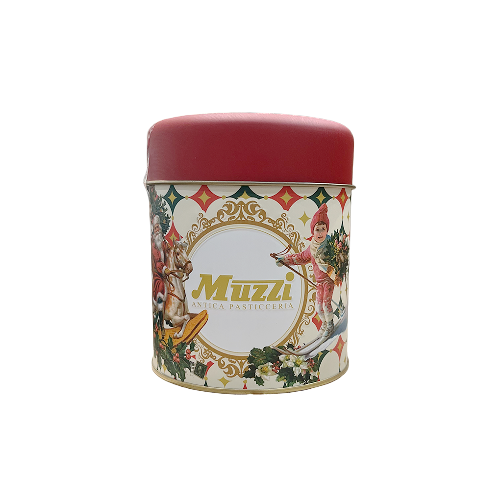 Muzzi Mini Panettone Assorted Christmas Decor Tin 100g