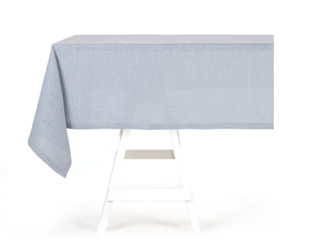 Libeco Riverside linen tablecloth in Storm Delave