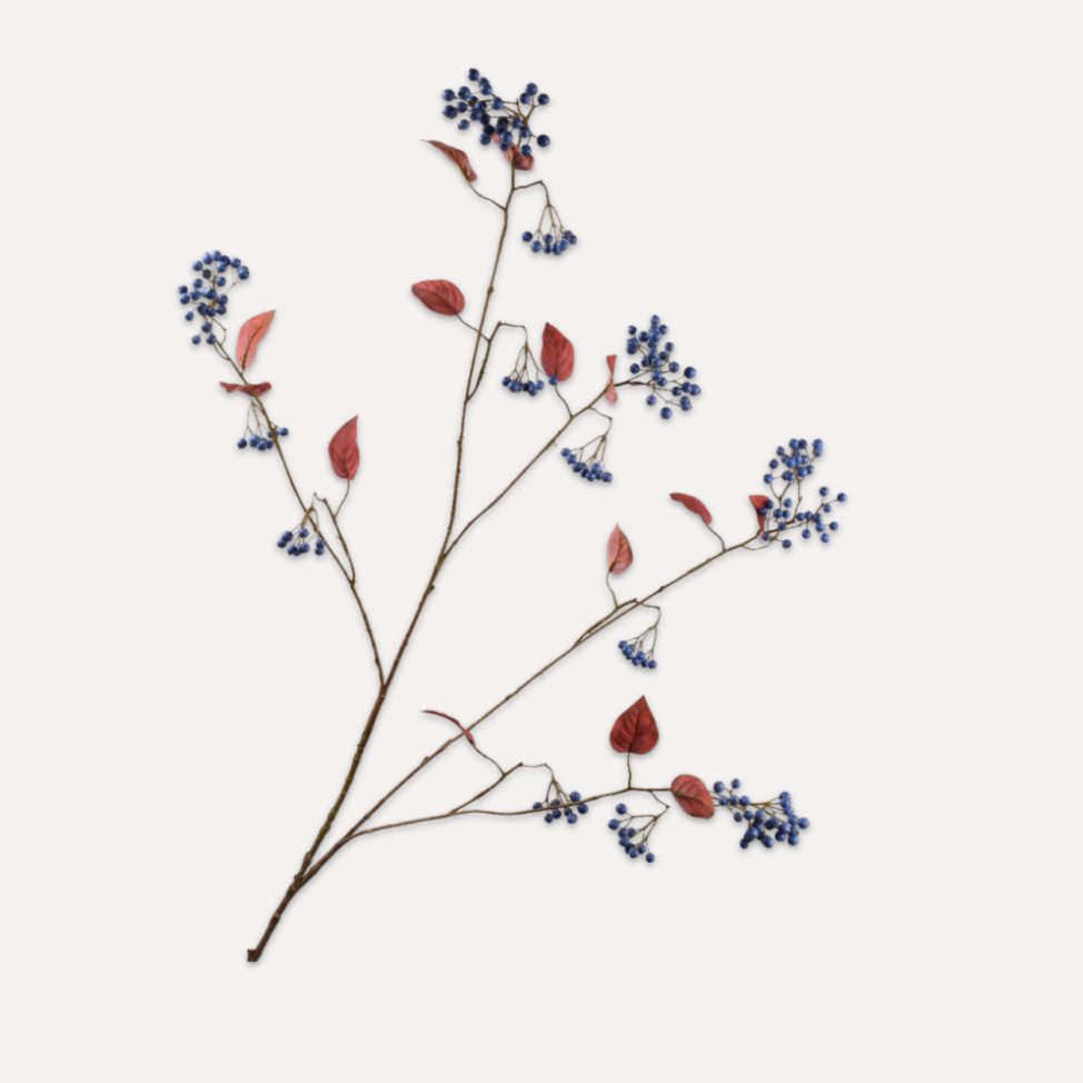 Silk-ka blue berry spray, 128 cm