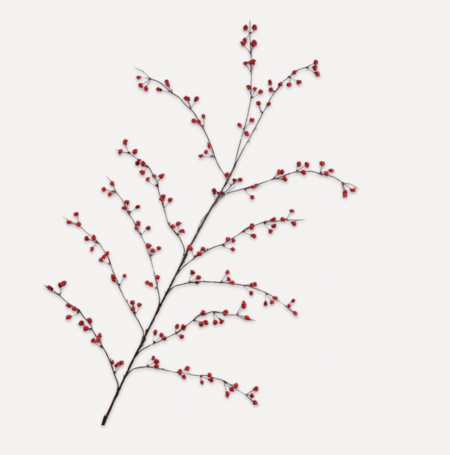 Silk-ka red berry spray, 137 cm
