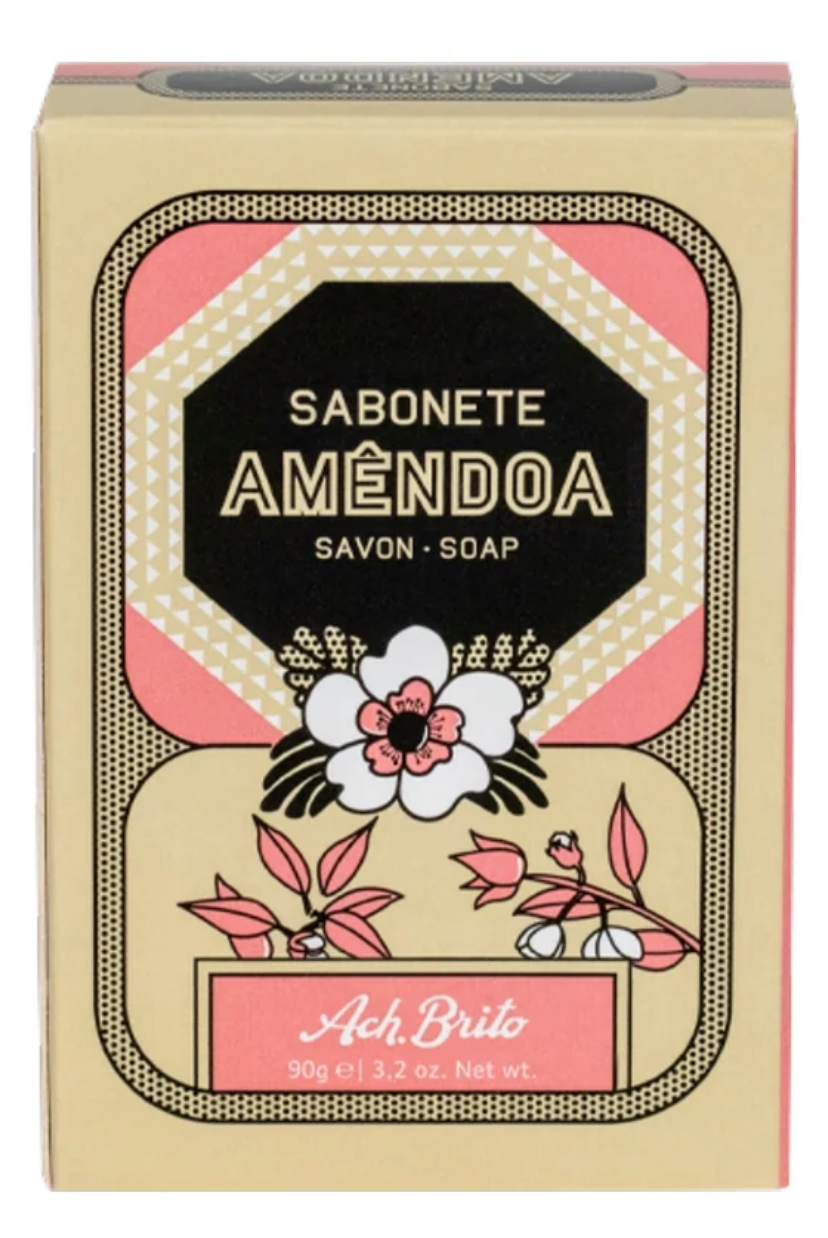 Ach Brito Almond Soap bar in its heritage-style packaging