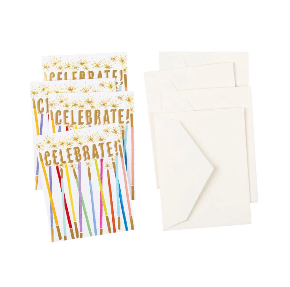 Caspari Party Candles foil gift enclosure cards