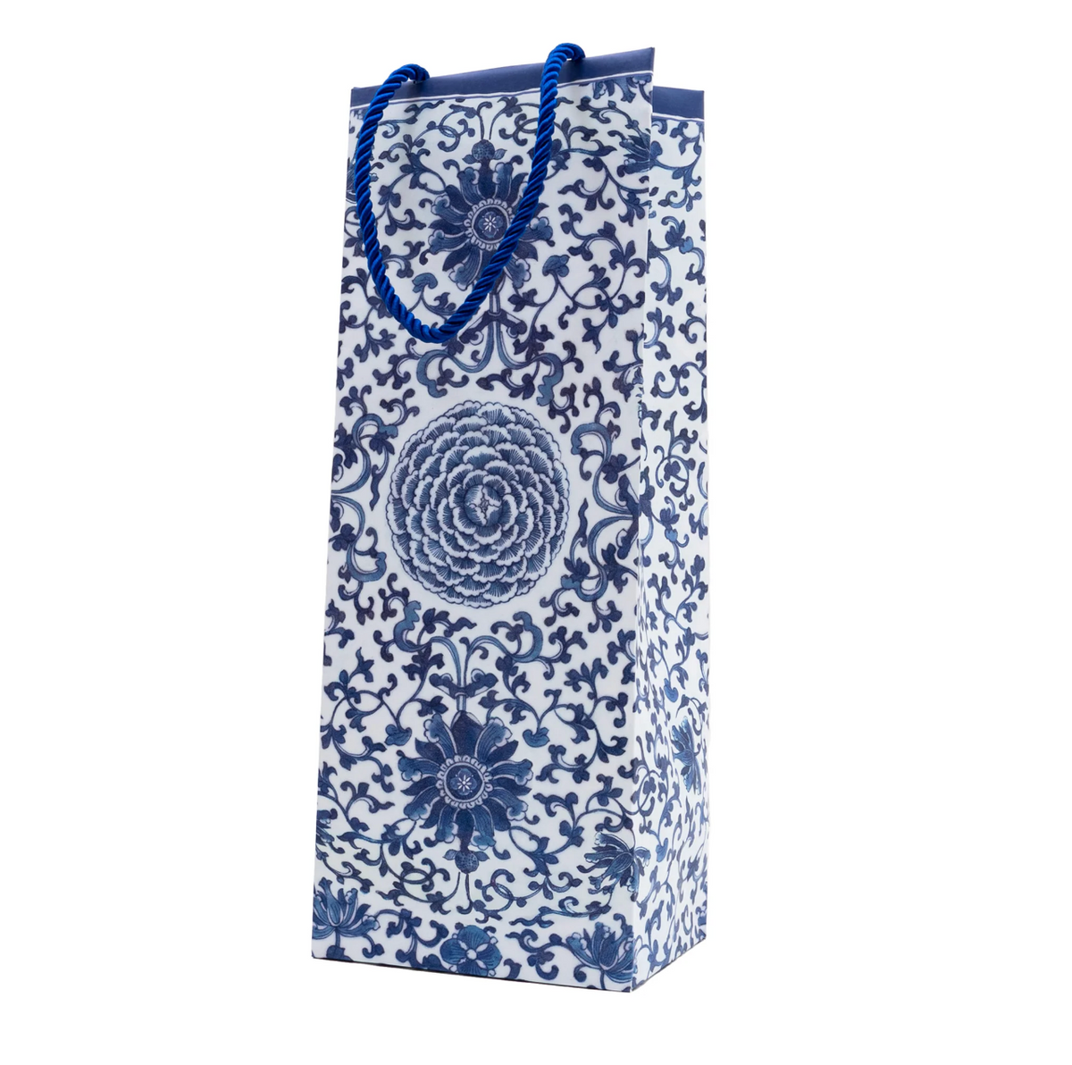 Caspari Indigo Garden Blue/White Gift Bag