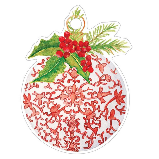 Caspari Ornament Tags (Includes 4 Tags)