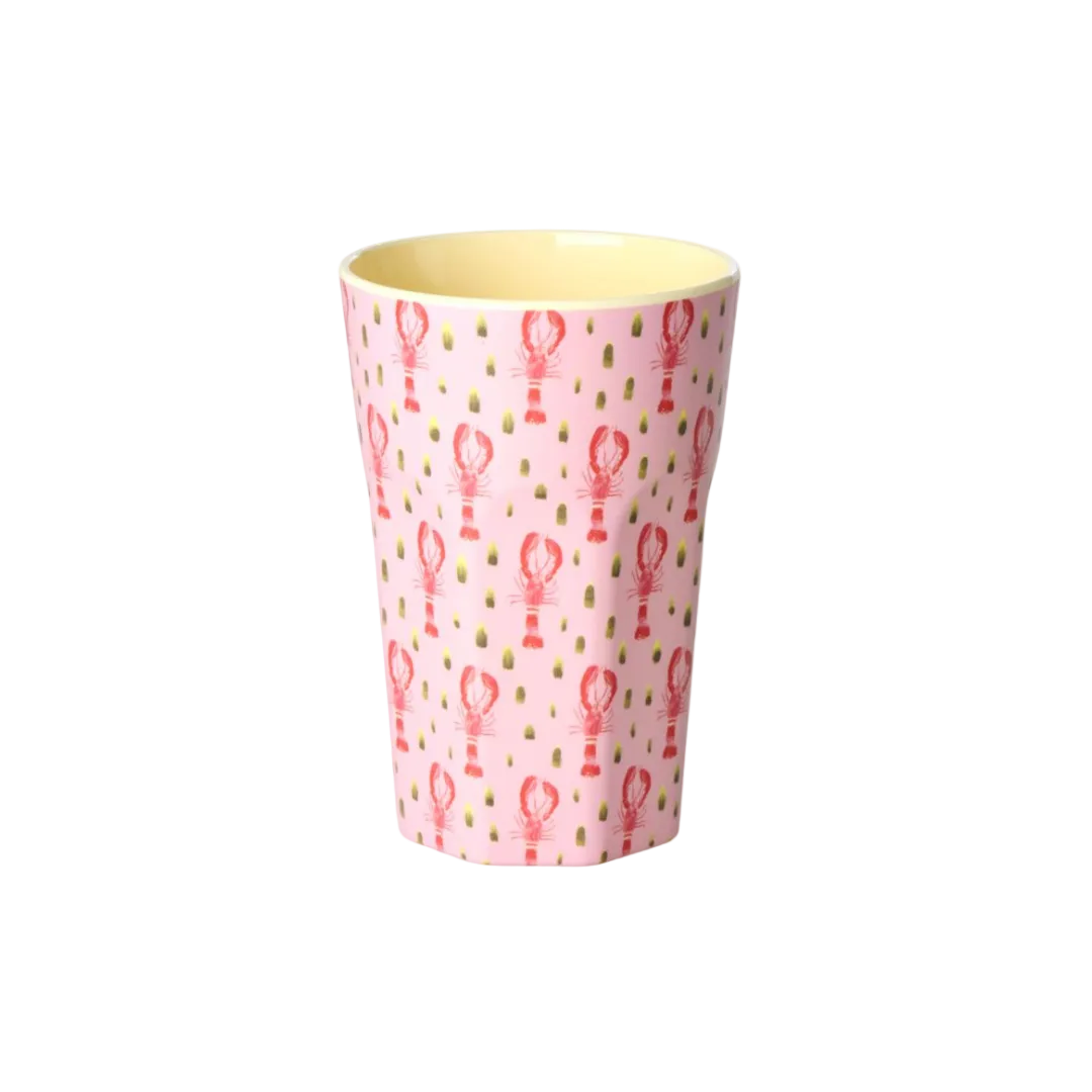 Rice Pink Lobster Melamine Cup, view 2