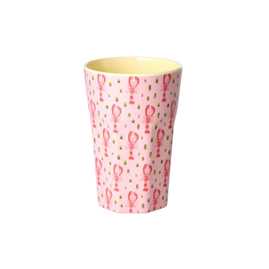 Rice Pink Lobster Melamine Cup, view 2
