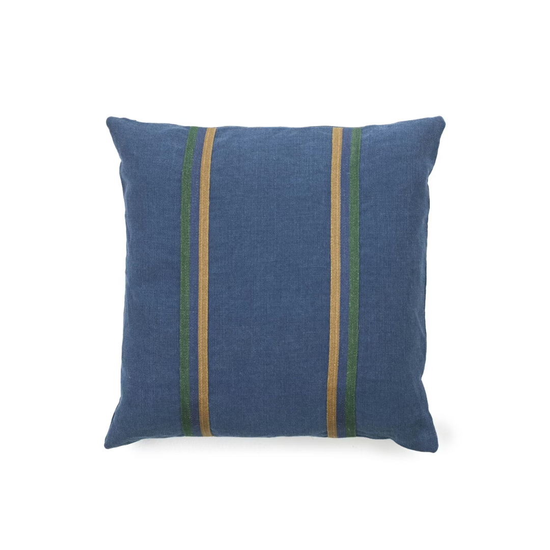 Libeco Max linen pillow cover in indigo, 63 x 63 cm