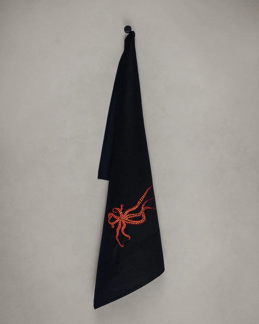 Vista Portuguese - Octopus Tea Towel, Black