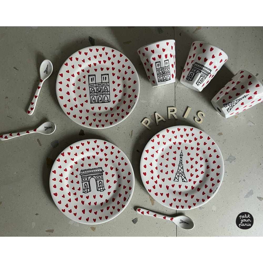 Petit Jour Picto-Hearts Notre-Dame Melamine Cup