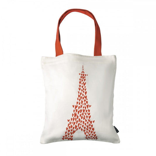 Petit Jour Tote Bag "Hearts Eiffel Tower"