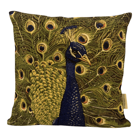 Peacock Gold Cushion Cover