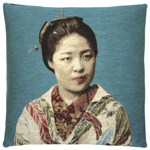 Geisha Woman Cushion Cover