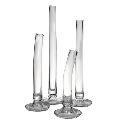 Gommaire Fleur mouthblown glass vases in clear glass in four heights
