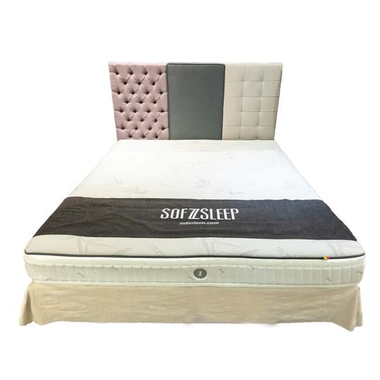 bed made-to-order with 100% pure Belgian linen and 100% natural latex mattress made in Belgium
