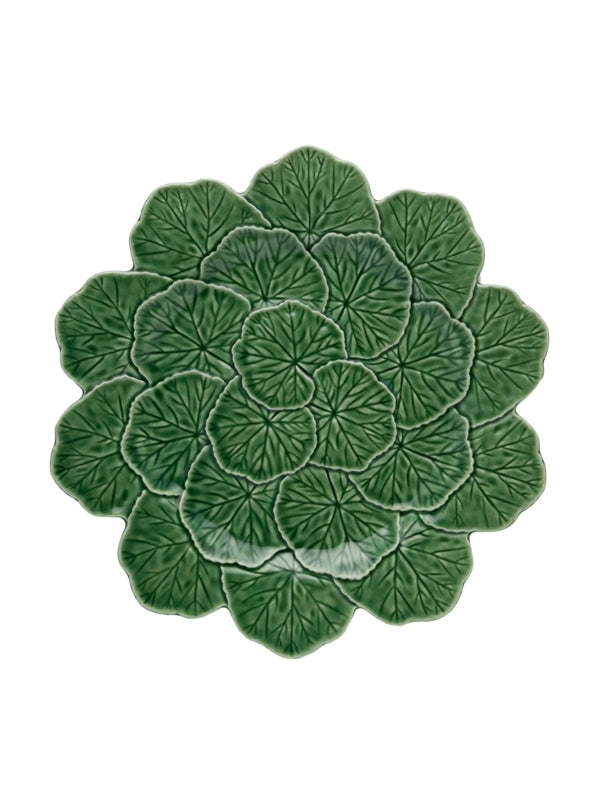 Bordallo Geranium Charger Plate 33 Green