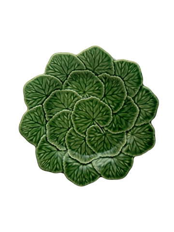 Bordallo Geranium Fruit Plate 22 Green