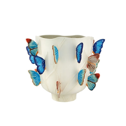Bordallo Pinheiro Cloudy Butterflies Vase 40cm