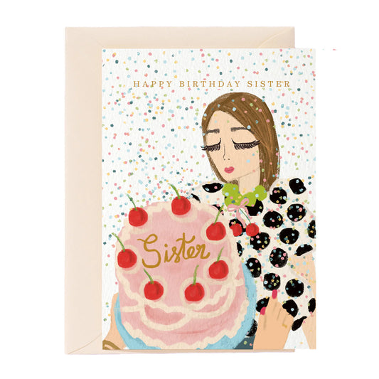 Nelly Castro Happy Birthday Sister Greeting Card