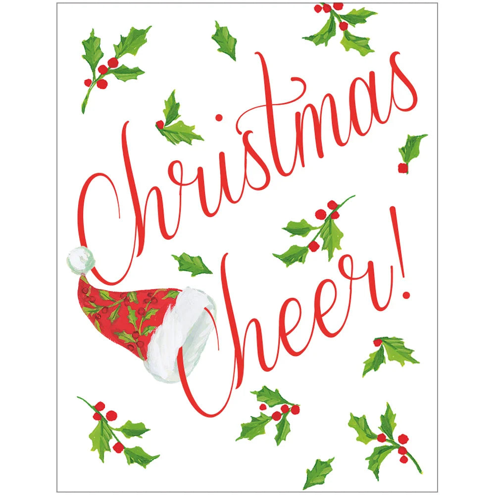 Caspari Christmas Cheer Cards (Set of 4)