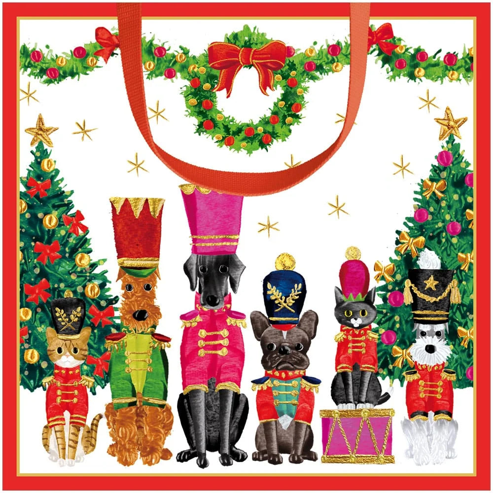 Caspari Toy Soldier Pets Gift Bag - Small
