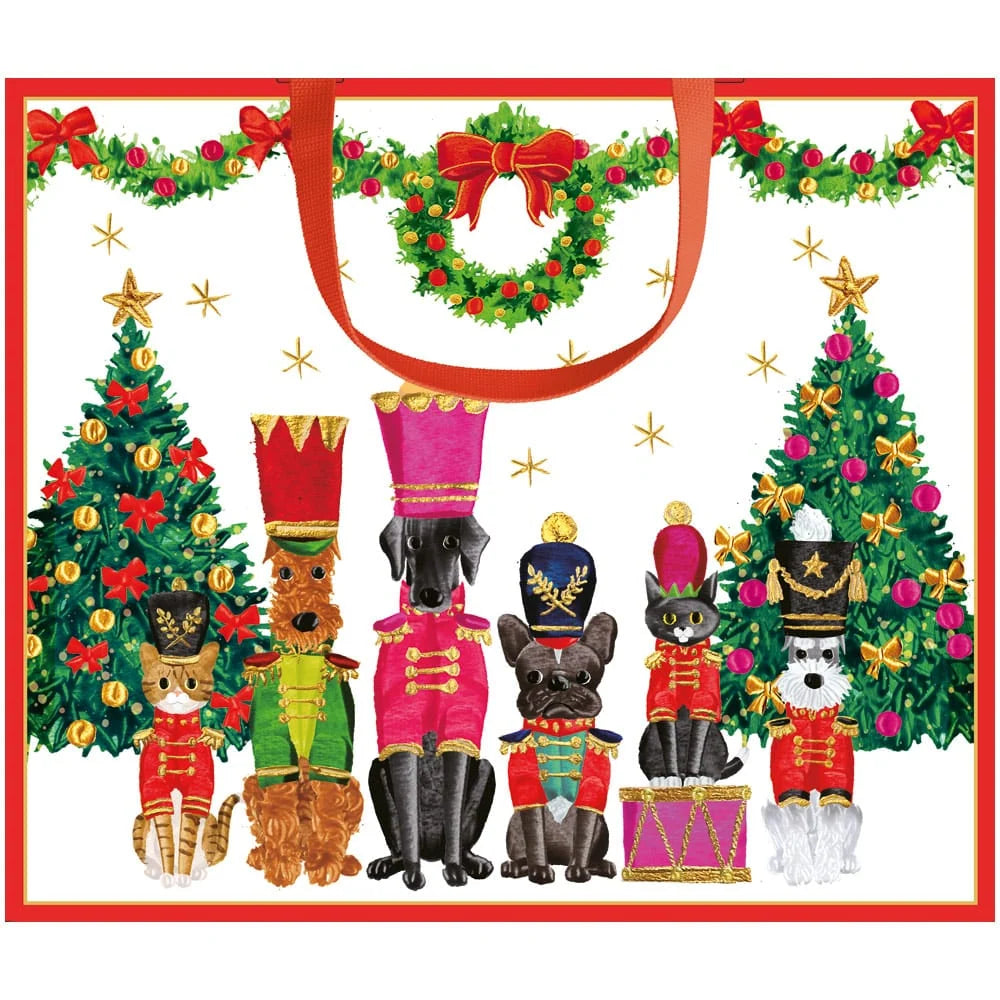 Caspari Toy Soldier Pets Gift Bag - Large