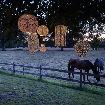 Lumiz Ikat Green Bulb LED Solar Lantern