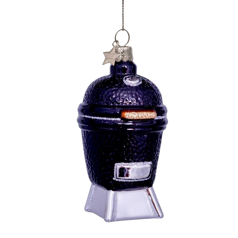 Christmas Tree Hanging Ornament Black Egg BBQ – 11 cm