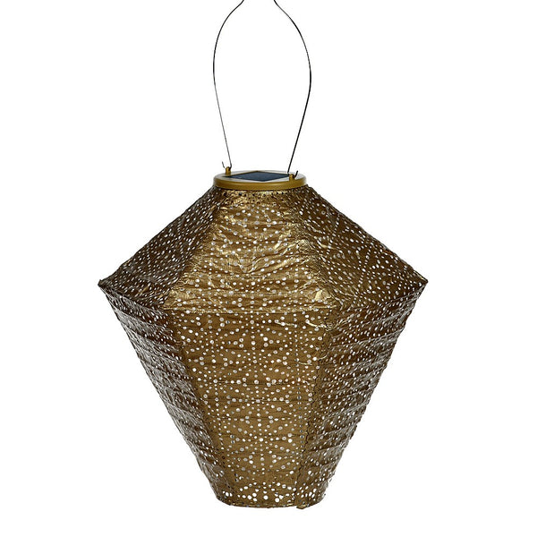 Lumiz Sashiko Gold Diamond LED Solar Lantern